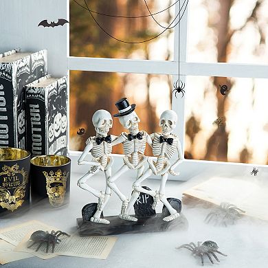 Glitzhome Halloween Polyresin Skeleton Design Table Decor