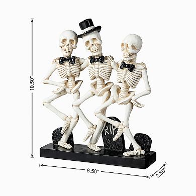 Glitzhome Halloween Polyresin Skeleton Design Table Decor