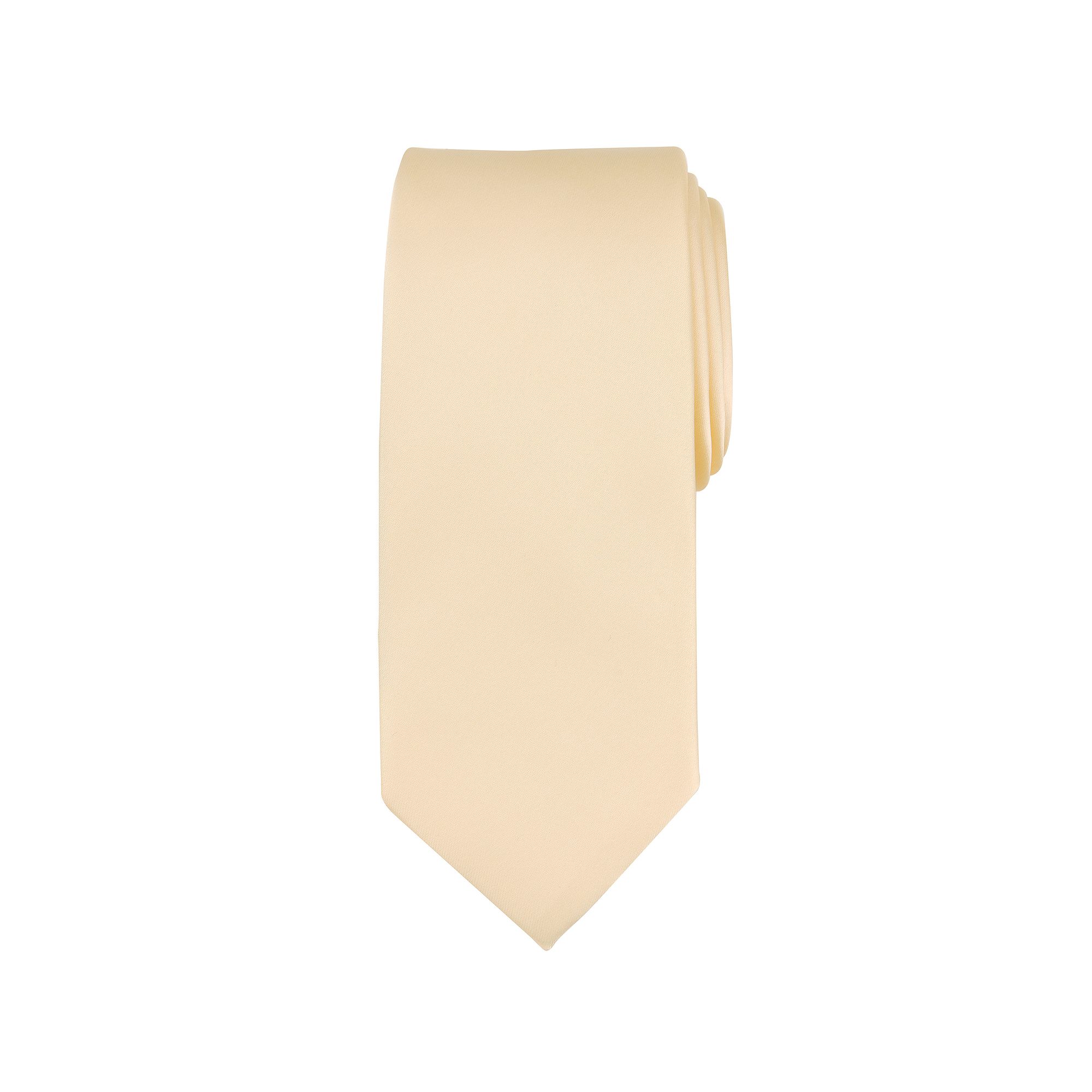 Mens Bespoke Solid Sateen Tie, Yellow Sateen