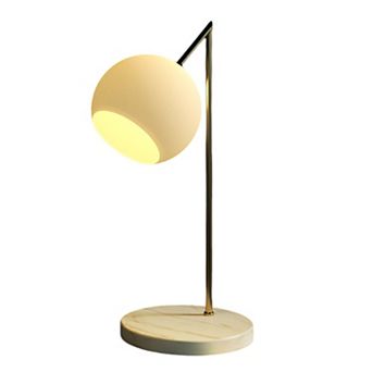 Ozarke Serenity Marble Table Lamp Modern Globe Glass Bedside Lamp With Marble Base