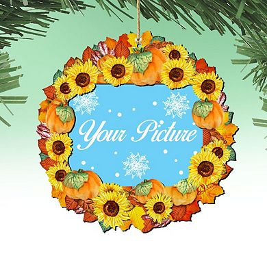 Flower Fall Thanksgiving Wreath Picture Ornaments Ornament For Photo Thanksgiving Halloween Decor