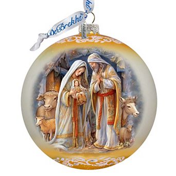 Nativity Chronicles Large Glass Ornament By G. Debrekht