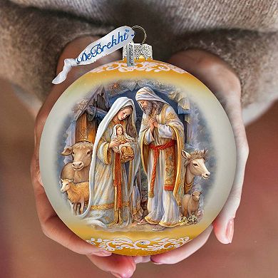Nativity Chronicles Large Glass Ornament By G. Debrekht