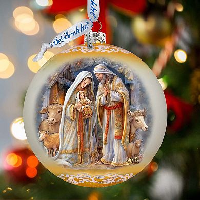 Nativity Chronicles Large Glass Ornament By G. Debrekht