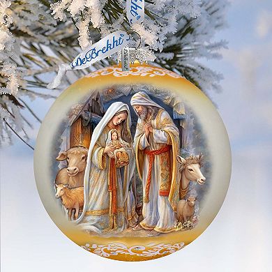 Nativity Chronicles Large Glass Ornament By G. Debrekht