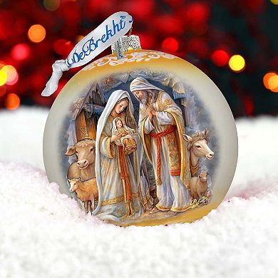 Nativity Chronicles Large Glass Ornament By G. Debrekht