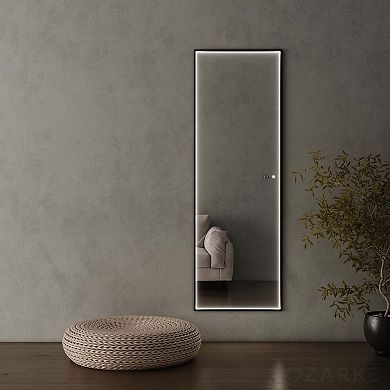 Ozarke Floor LED Vanity Mirror, Free Standing And Wall Mounted Mirror