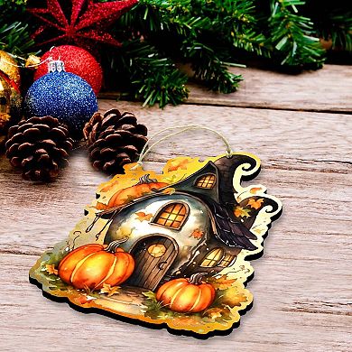 Spooky Houses Wooden Christmas Ornaments Set Of 3 By G. Debrekht