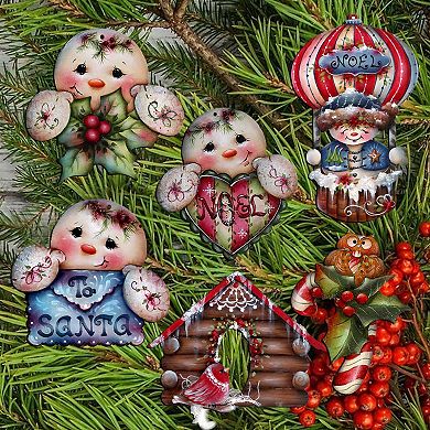 Giggles And Gifts Wooden Clip-on Ornaments Set Of 6 By J. Mills-price