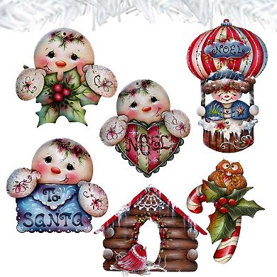 Giggles And Gifts Wooden Clip-on Ornaments Set Of 6 By J. Mills-price