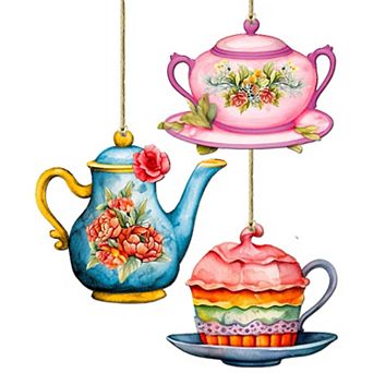 Happy Mother's Day Wooden Christmas Ornaments Set Of 3 By G. Debrekht