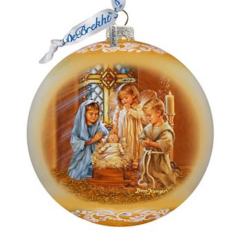 Angels Lullaby Large Glass Ornament By D. Gelsinger