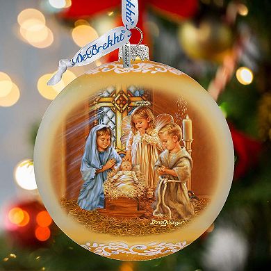 Angels Lullaby Large Glass Ornament By D. Gelsinger