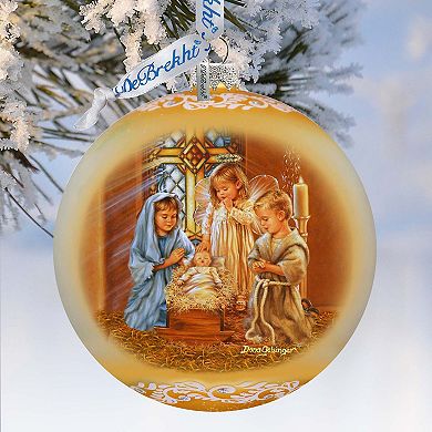 Angels Lullaby Large Glass Ornament By D. Gelsinger