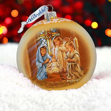 Angels Lullaby Large Glass Ornament By D. Gelsinger