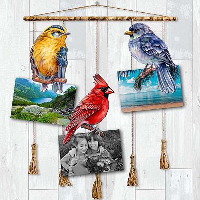 Winter Birds Wooden Clip-on Ornaments Set Of 3 By G. Debrekht