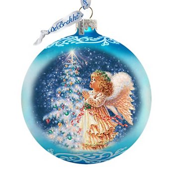 Angel's Christmas Wish Large Glass Ornament By D. Gelsinger