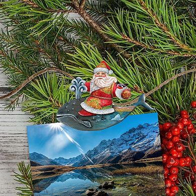 Santa Wooden Clip-on Ornaments Set Of 6 By G. Debrekht