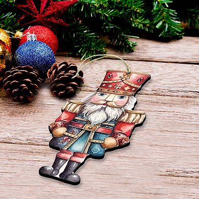 Nutcrackers Wooden Christmas Ornaments Set Of 3 By G. Debrekht