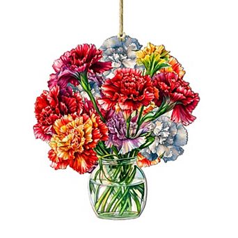 Flowers In The Vase Wooden Christmas Ornaments By G. Debrekht