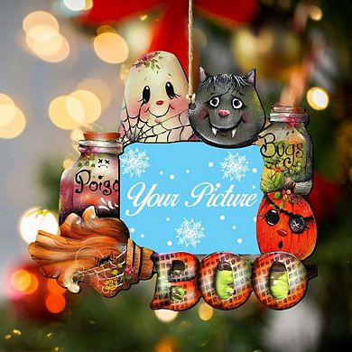 Brunhilda's Broom! Halloween Picture Frame Ornaments Ornament For Photo Thanksgiving Halloween Decor