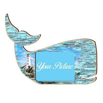 Whale Coastal Picture Frame Ornaments Ornament For Photo Coastal Holiday Decor