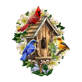 Spring Awakens Holiday 24-Inch Handcrafted Wooden Door Hanger & Wall Art by D. Gelsinger