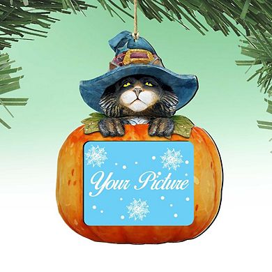 Black Cat Halloween Pumpkin Picture Ornament For Photo Thanksgiving Halloween Decor