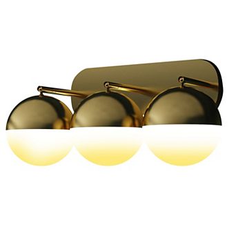 Ozarke Terra Golden Sconce Wall Mounted Sconce With 3 Globe Lights