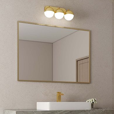 Ozarke Terra Golden Sconce Wall Mounted Sconce With 3 Globe Lights