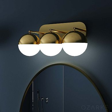 Ozarke Terra Golden Sconce Wall Mounted Sconce With 3 Globe Lights