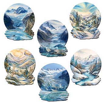 Northern Wonders Wooden Clip-on Ornaments Set Of 6 By G. Debrekht