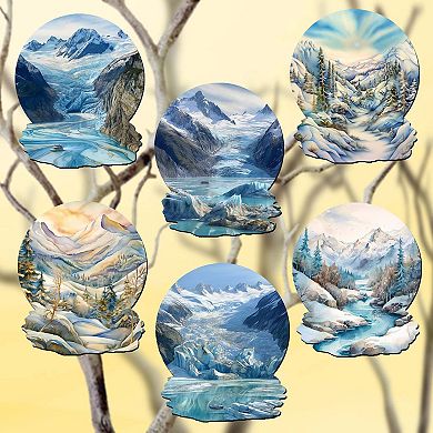 Northern Wonders Wooden Clip-on Ornaments Set Of 6 By G. Debrekht