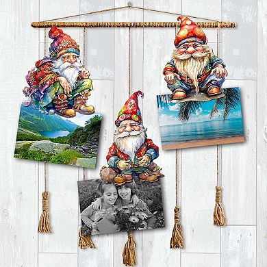 Christmas Gnomes Wooden Clip-on Ornaments Set Of 3 By G. Debrekht
