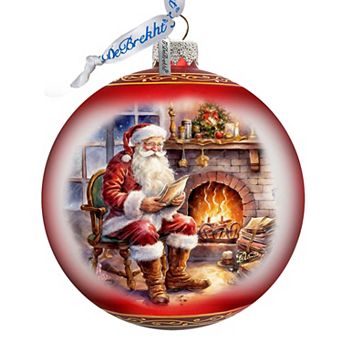 St. Nick's Nook Large Glass Ornament By G. Debrekht