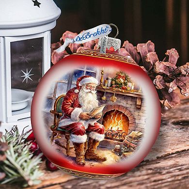 St. Nick's Nook Large Glass Ornament By G. Debrekht