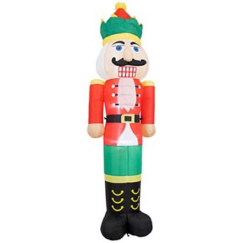 Sunnydaze 8 ft Nathaniel the Nutcracker Inflatable Christmas Decoration
