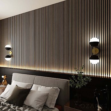 Ozarke Dual Glow Wall Sconce Modern Lighting Fixtures 2 Globe Wall Sconce