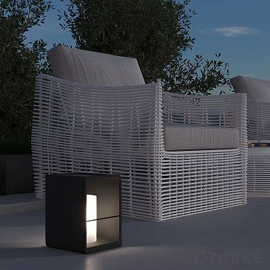 Ozarke Solar Lumina Pillar Lamp, Weather-resistant Outdoor Lamp - Black