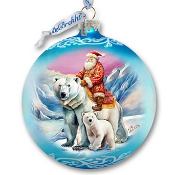 Arctic Adventurer Large Glass Ornament By G. Debrekht
