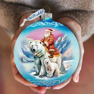 Arctic Adventurer Large Glass Ornament By G. Debrekht