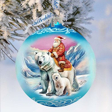 Arctic Adventurer Large Glass Ornament By G. Debrekht