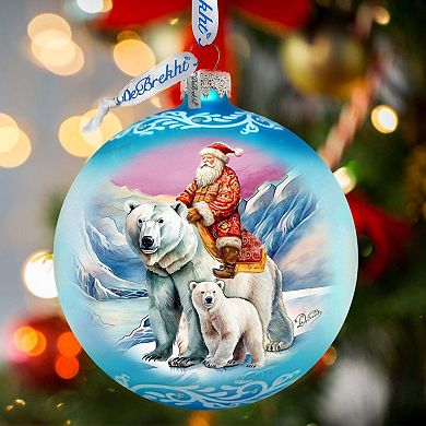 Arctic Adventurer Large Glass Ornament By G. Debrekht