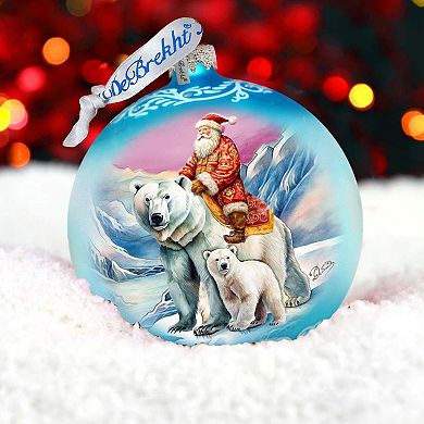 Arctic Adventurer Large Glass Ornament By G. Debrekht