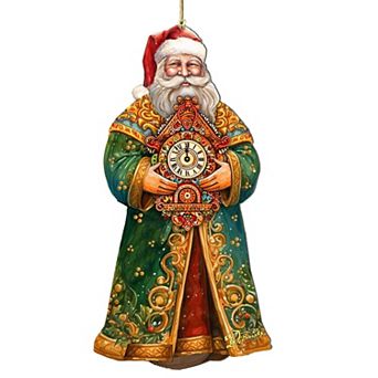 St. Nick's Magic Clock Wooden Christmas Ornaments By G. Debrekht
