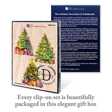 Santa Wooden Clip-on Ornaments Set Of 3 By G. Debrekht