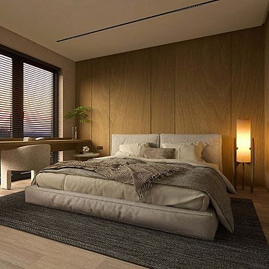 Ozarke Zen Floor Lamp Modern Wooden Standing LED Lamp