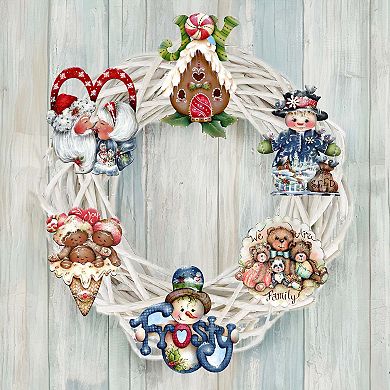 Merry Christmas Wooden Clip-on Ornaments Set Of 6 By J. Mills-price