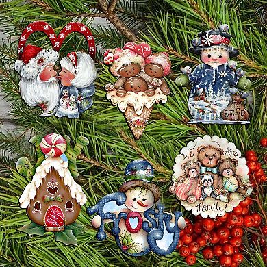 Merry Christmas Wooden Clip-on Ornaments Set Of 6 By J. Mills-price