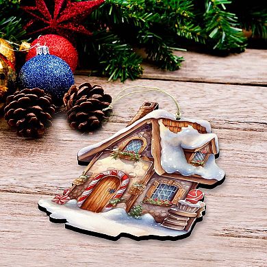 Christmas Houses Wooden Christmas Ornaments Set Of 3 By G. Debrekht